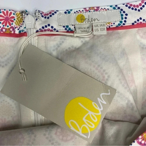 NWT Boden 10R Multicolor Geometric Pencil Skirt 100% Cotton - Picture 3 of 6